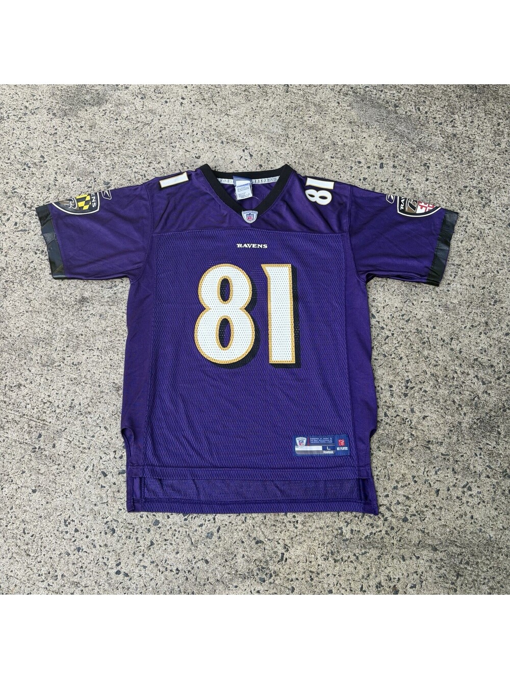 Anquan Boldin Baltimore Ravens Jersey Reebok Youth Large Purple 81 NFL Football
